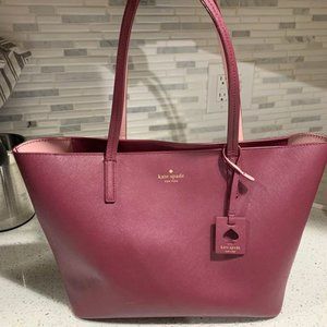 KATE SPADE burgundy tote